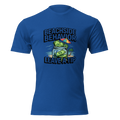 Beachside Behavior 'Leave a Tip' funny bartender graphic tee in Royal Blue, front view
